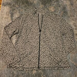 Be Inspired Brown and Tan Animal Print Jacket Size XL